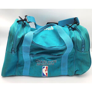 Charlotte Hornets 1990s Vintage NBA Starter Duffle Bag Teal Blue